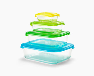 Set contenedores hermeticos de vidrio Nest Glass