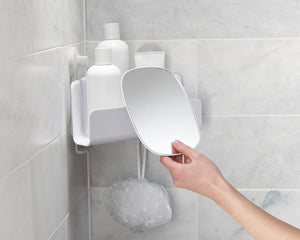 Organizador de ducha esquinero con espejo EasyStore