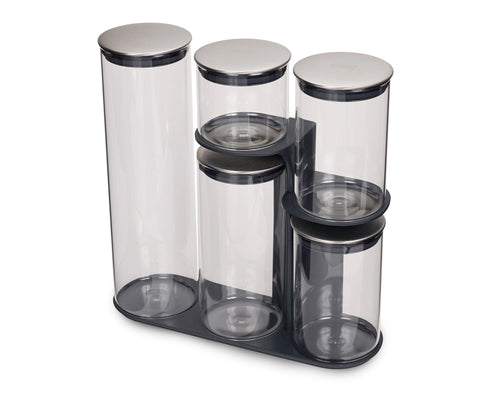 Set de recipientes de almacenamiento con un soporte Podium™
